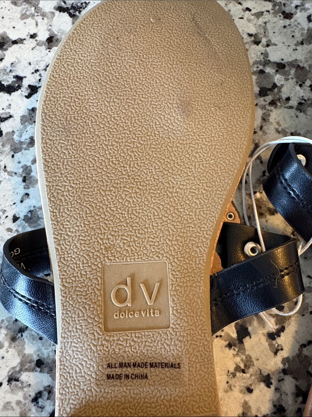 DV by Dolce Vita Black Cutout Medallion Thong Sandals - Picture 5 of 5